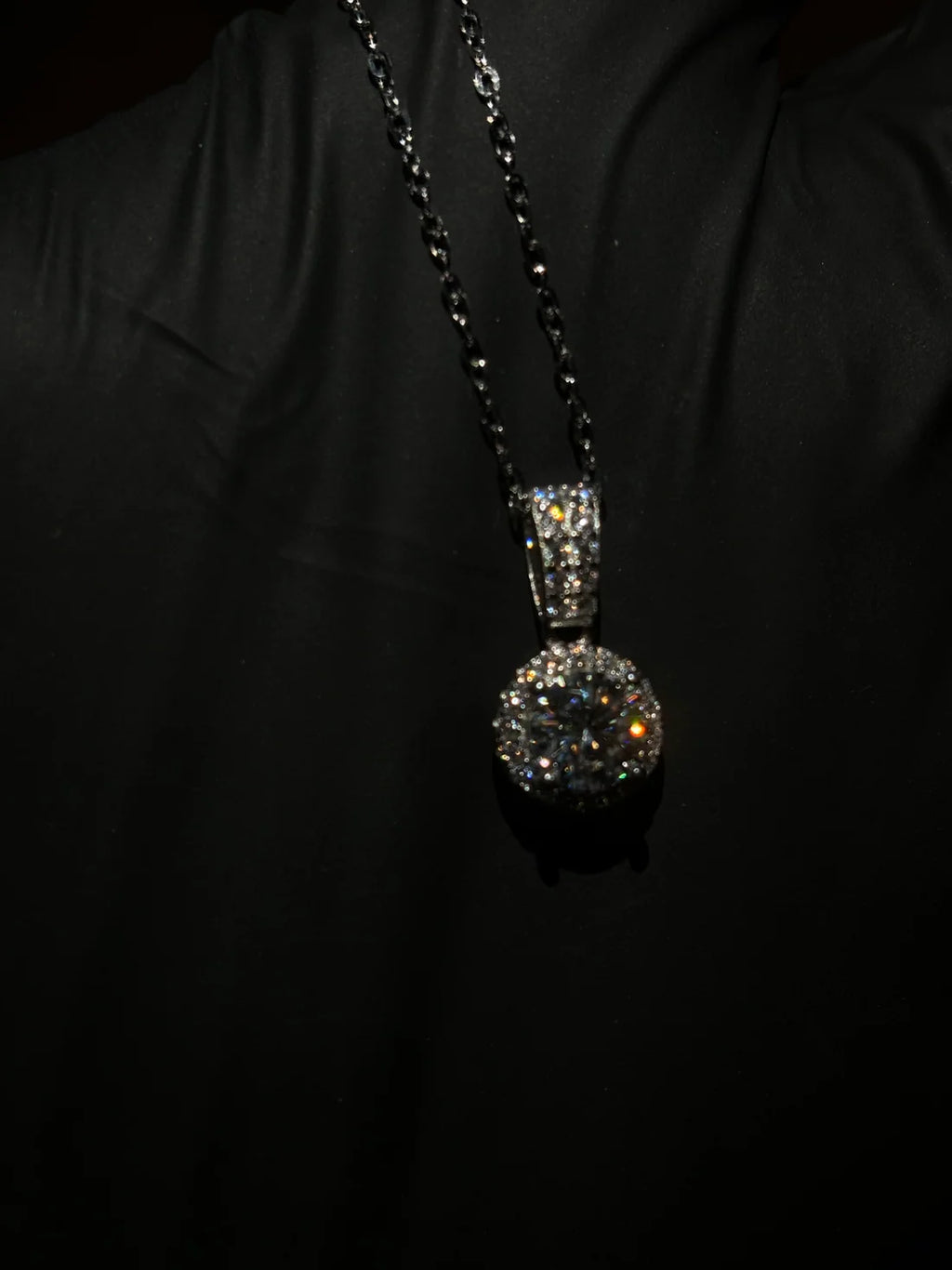 Moissanite Circle Pendants