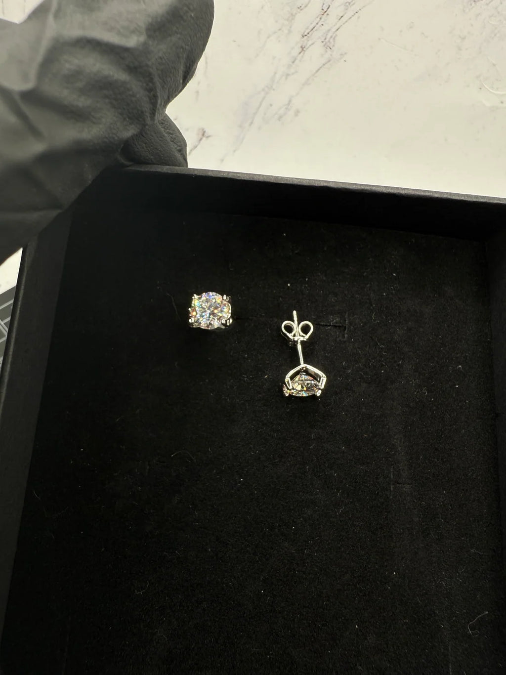 Moissanite Oval Cut Earrings w/ 925 Sterling Silver 1 CT 6.5 mm
