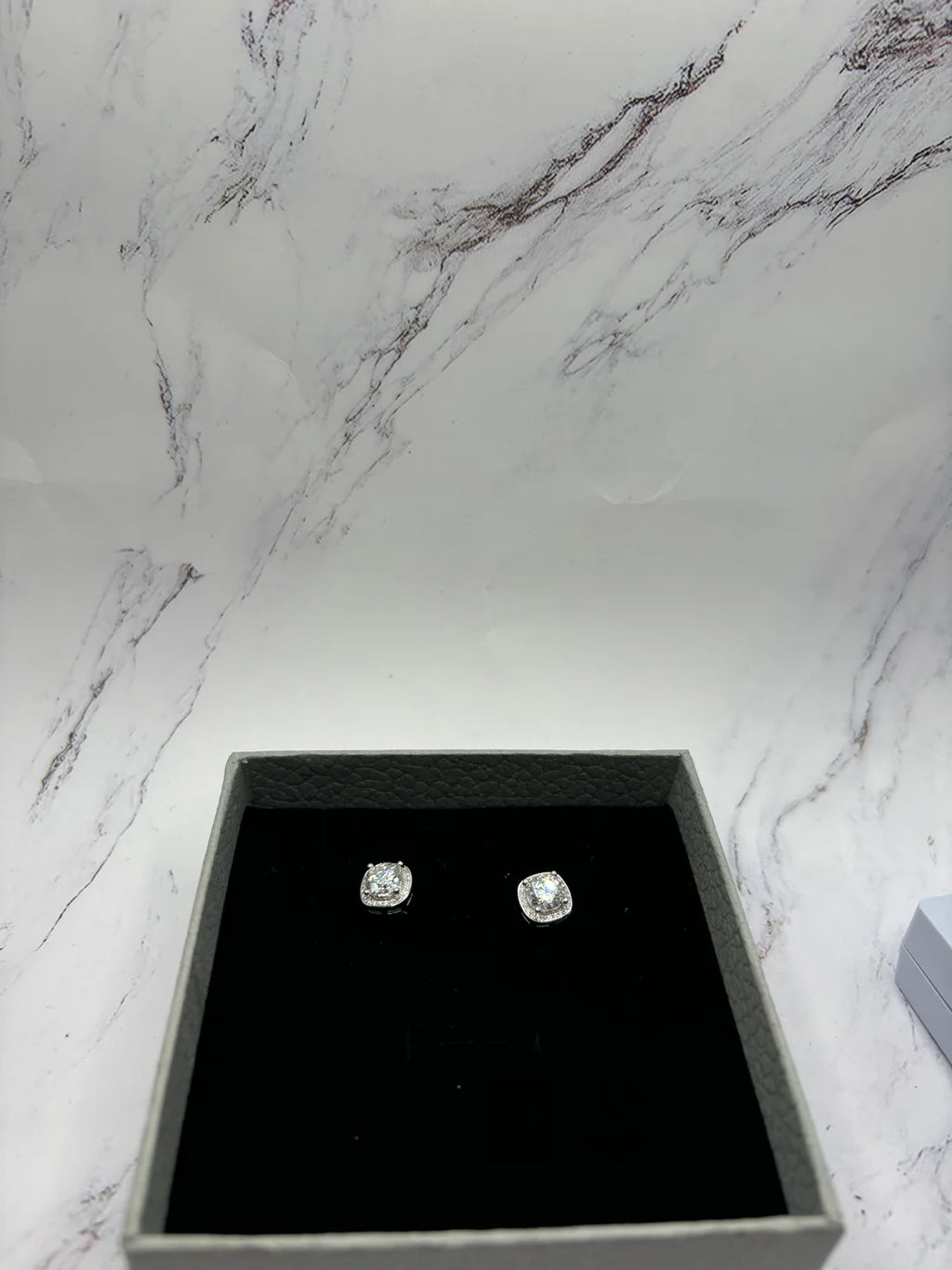 Moissanite Stud Earrings w/ 925 Sterling Silver 1 CT 6.5 mm