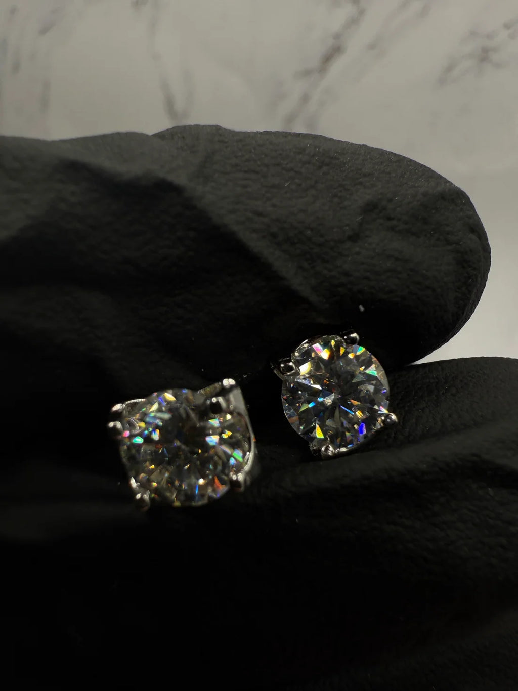 Moissanite Oval Cut Earrings w/ 925 Sterling Silver 1 CT 6.5 mm