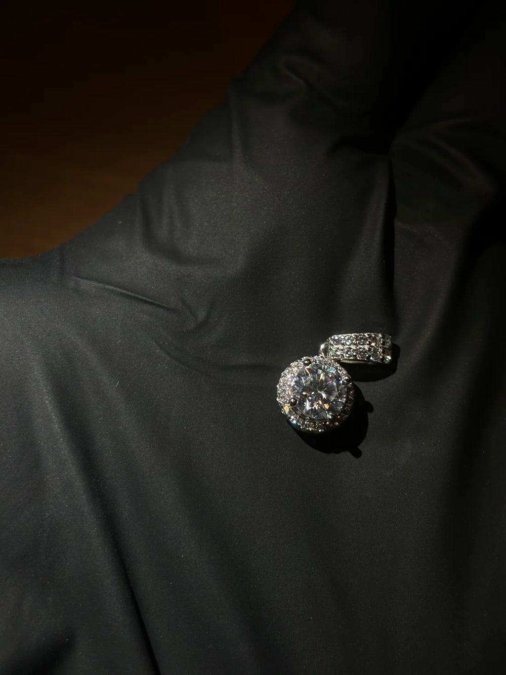 Moissanite Circle Pendants